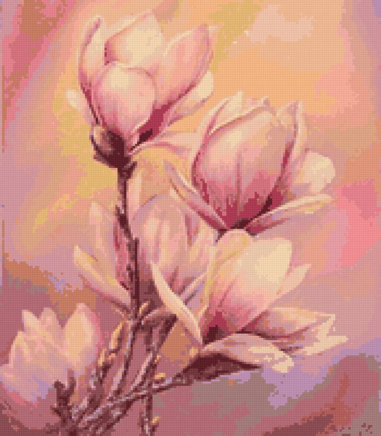 Цветы - сакура, слива, рисунок, цветы - предпросмотр