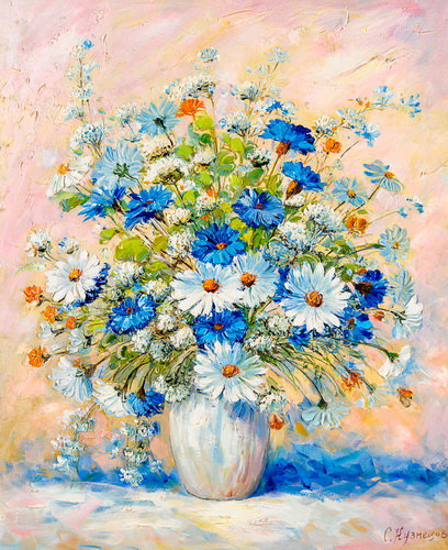 букет цветов - цветы, ваза - оригинал