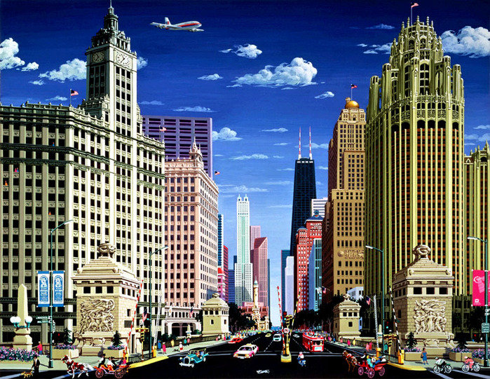 город - картина - оригинал