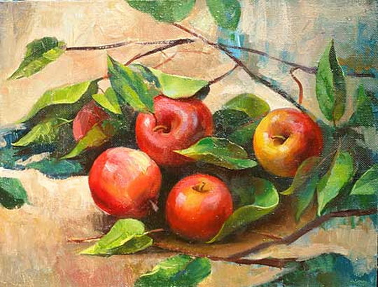 яблочки - натюрморт - оригинал