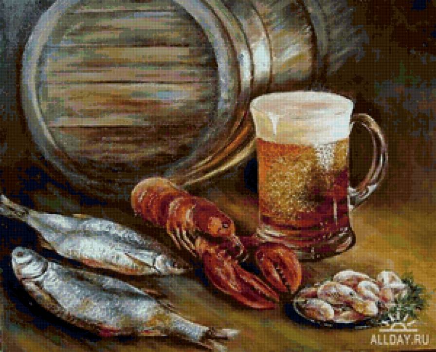 к пиву - натюрморт - предпросмотр