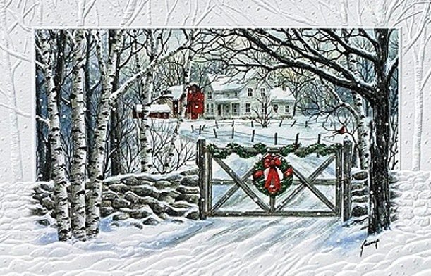 Зимняя картина - картина, природа, зима, зимний лес, пейзаж, сказка, снег - оригинал