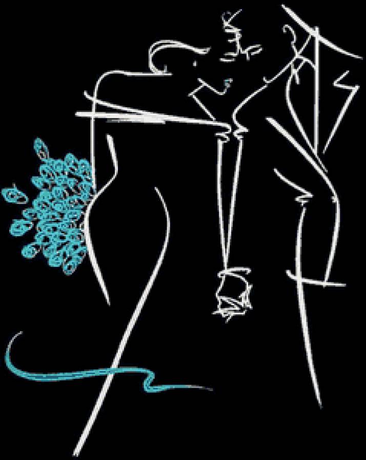 любовь - картина, силует, пары, рисунок, двое - предпросмотр