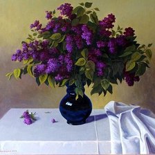 Схема вышивки «сирень»