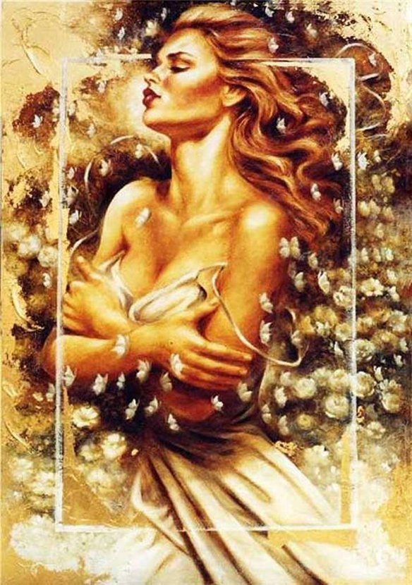 Красота женщины - живопись, картина, девушка, красота женщины - оригинал
