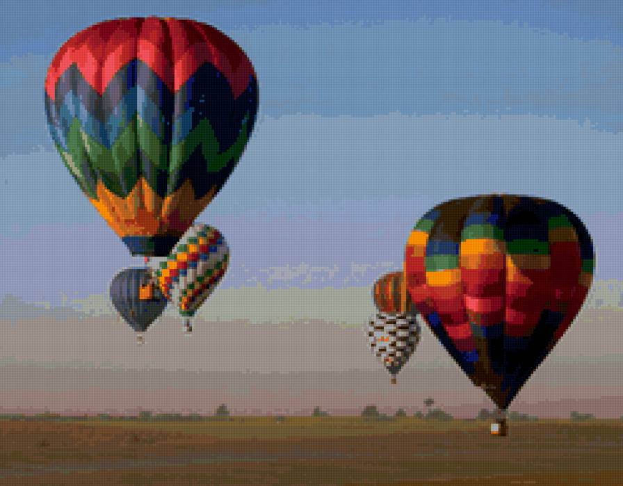 воздушные шары - небо, высота, полет - предпросмотр