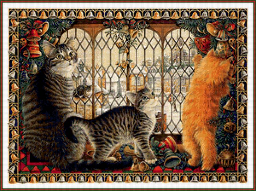 Кошки Лесли Энн Ивори - кошки, картина - предпросмотр