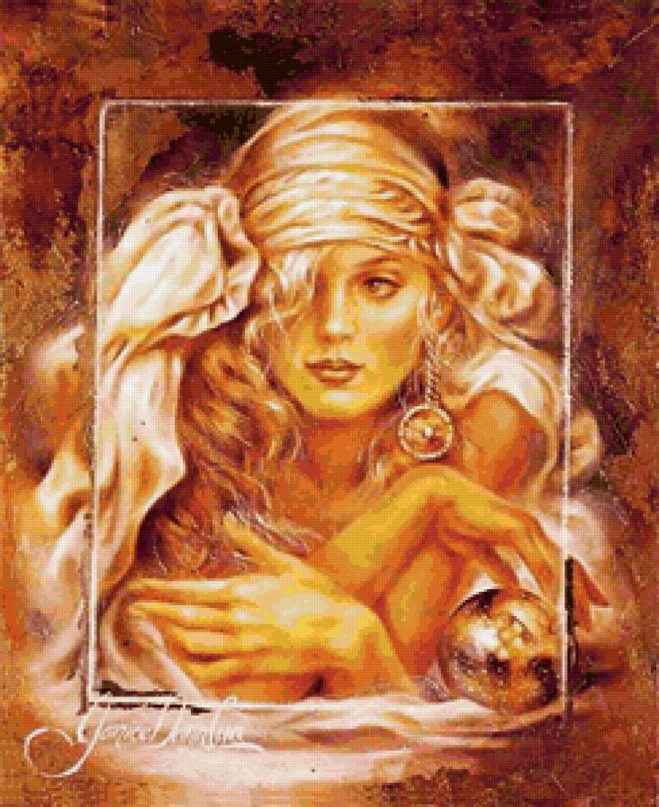 Красота женщины - живопись, девушка, картина, красота женщины - предпросмотр
