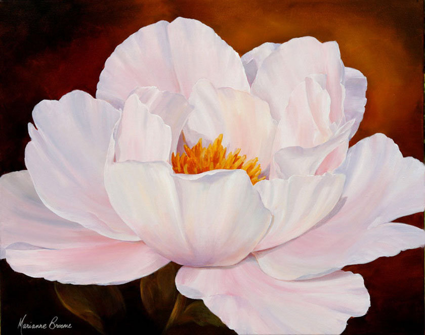 №66690 - цветок, пион, живопись, цветы - оригинал