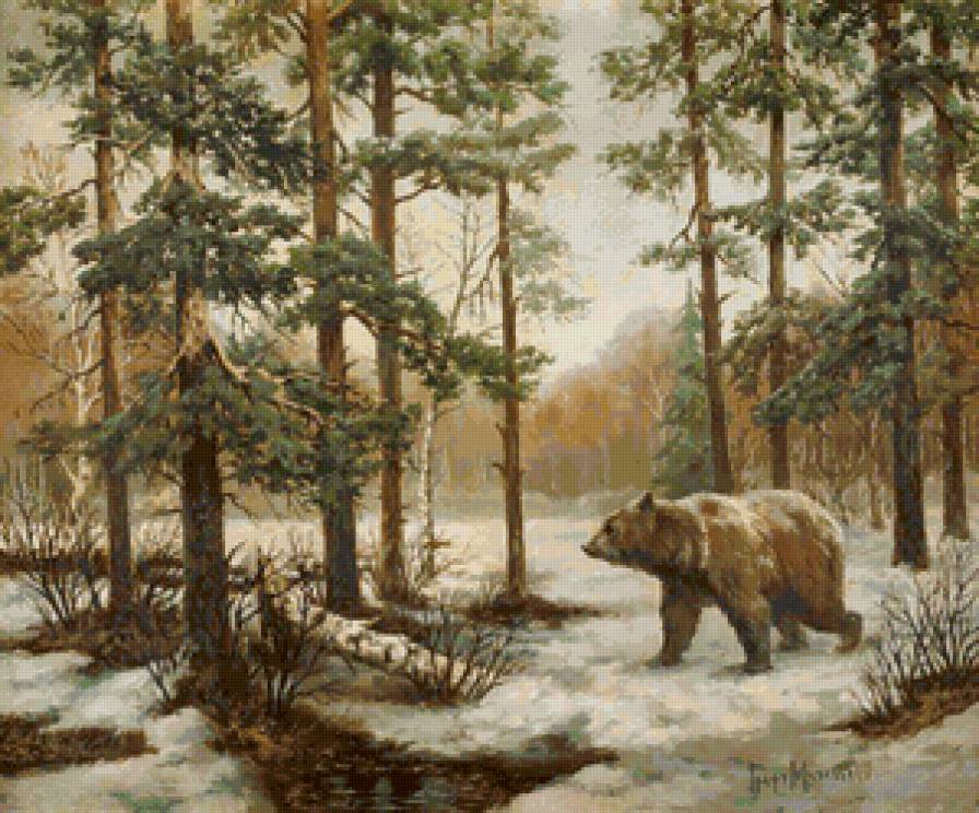 медведь - животные, в лесу - предпросмотр