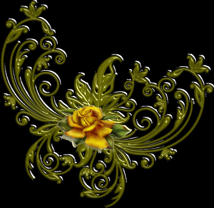 вензель с розой - узор, цветок - оригинал