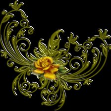 Схема вышивки «вензель с розой»