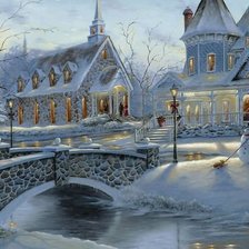 Схема вышивки «зима»