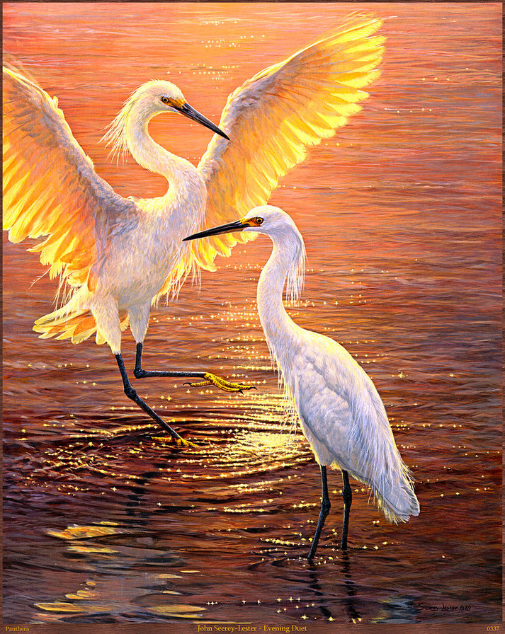 Танец - птицы, живопись - оригинал