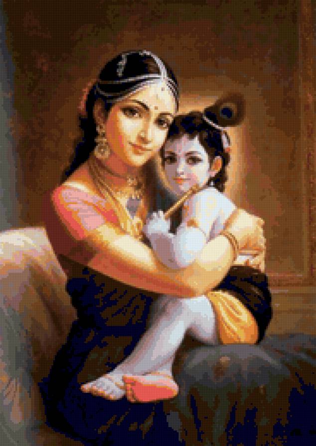 Кришна и Яшода - предпросмотр