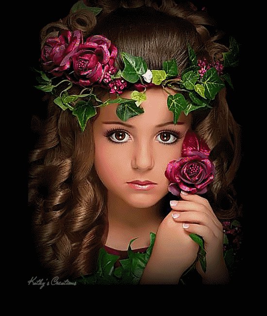 №67673 - девушка, картина, подушка, цветы - оригинал