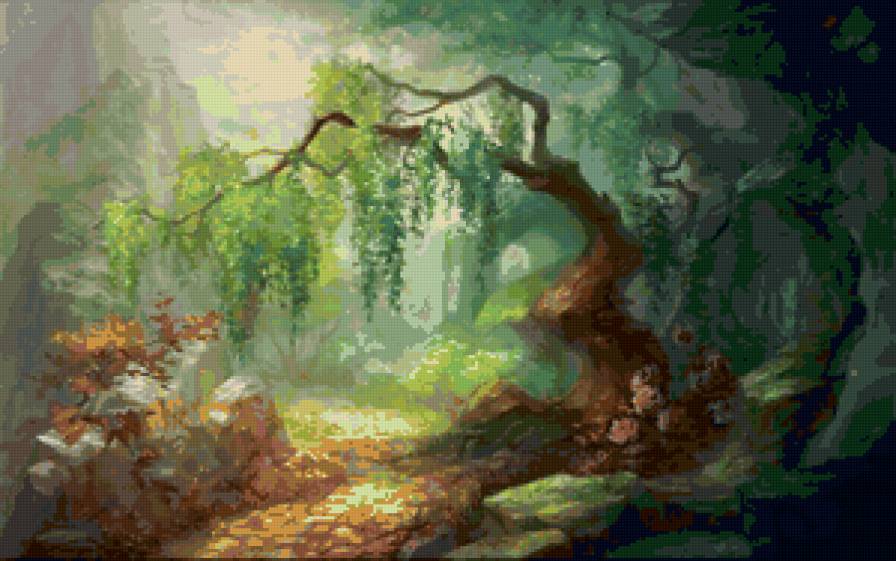 №67755 - восток, картина, сад - предпросмотр