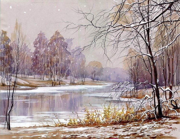 первый снег - пейзаж, природа - оригинал