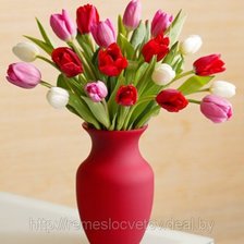 Схема вышивки «тюльпаны в вазе»