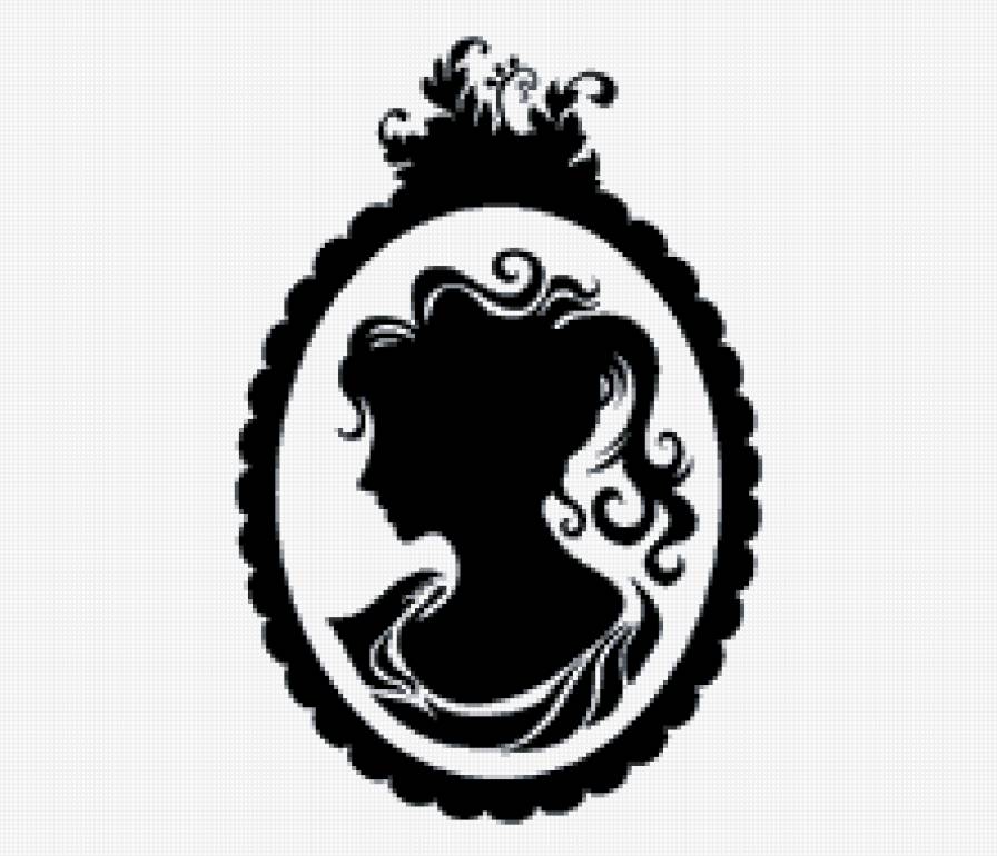 5236 - силуэт, женщина, монохром - предпросмотр