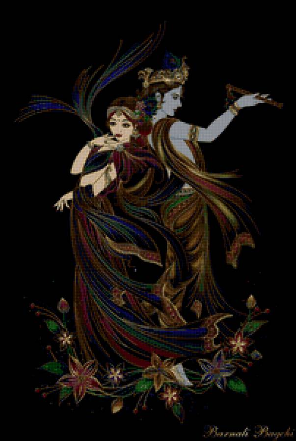 Фантазии Barnali Bagchi. - индийские мотивы - предпросмотр