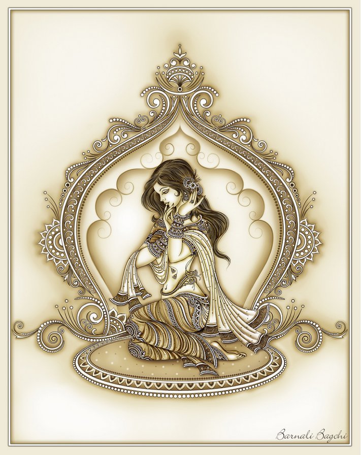 Фантазии Barnali Bagchi. - женский образ - оригинал