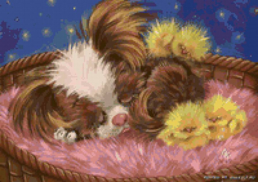 №68266 - собака, животные, живопись, исскуство, картина - предпросмотр