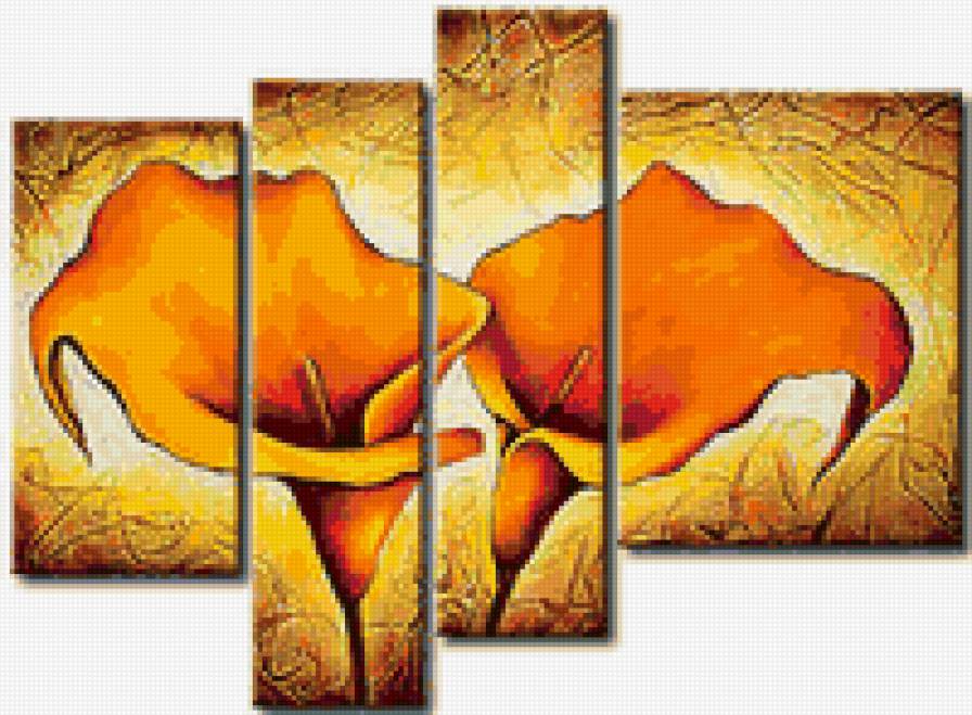 Квартет - цветы, квартет - предпросмотр