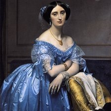 Схема вышивки «дама в голубом патье»