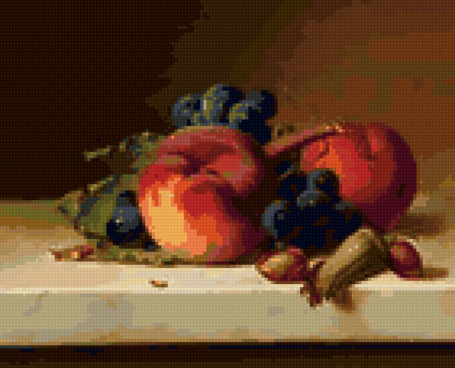 персики - натюрморт, фрукты - предпросмотр