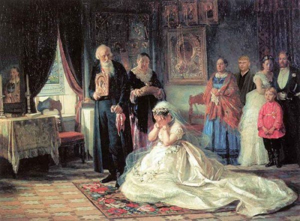 слёзы невесты - картина - оригинал