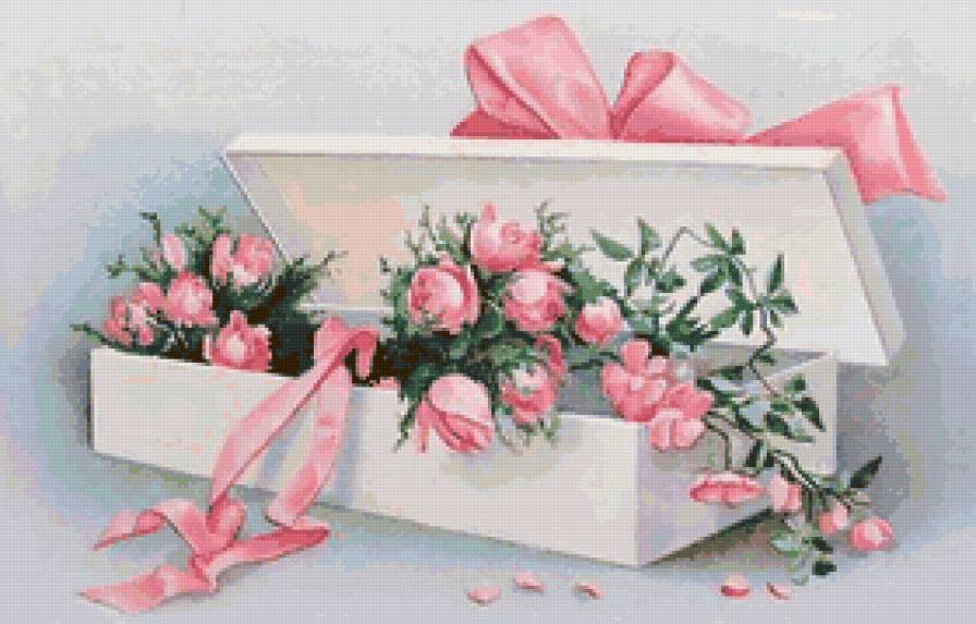 подарок - розы, цветы, картина - предпросмотр