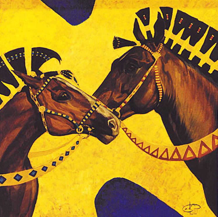 №69131 - пара, лошадь, конь, животые - оригинал