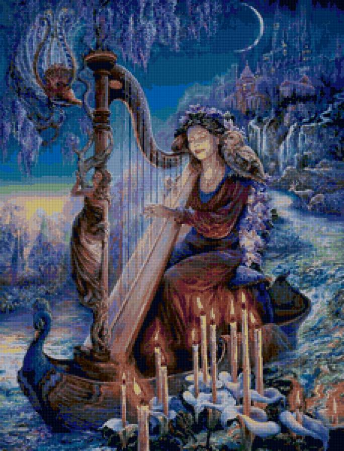 арфа - музыка, арфа, девушка - предпросмотр