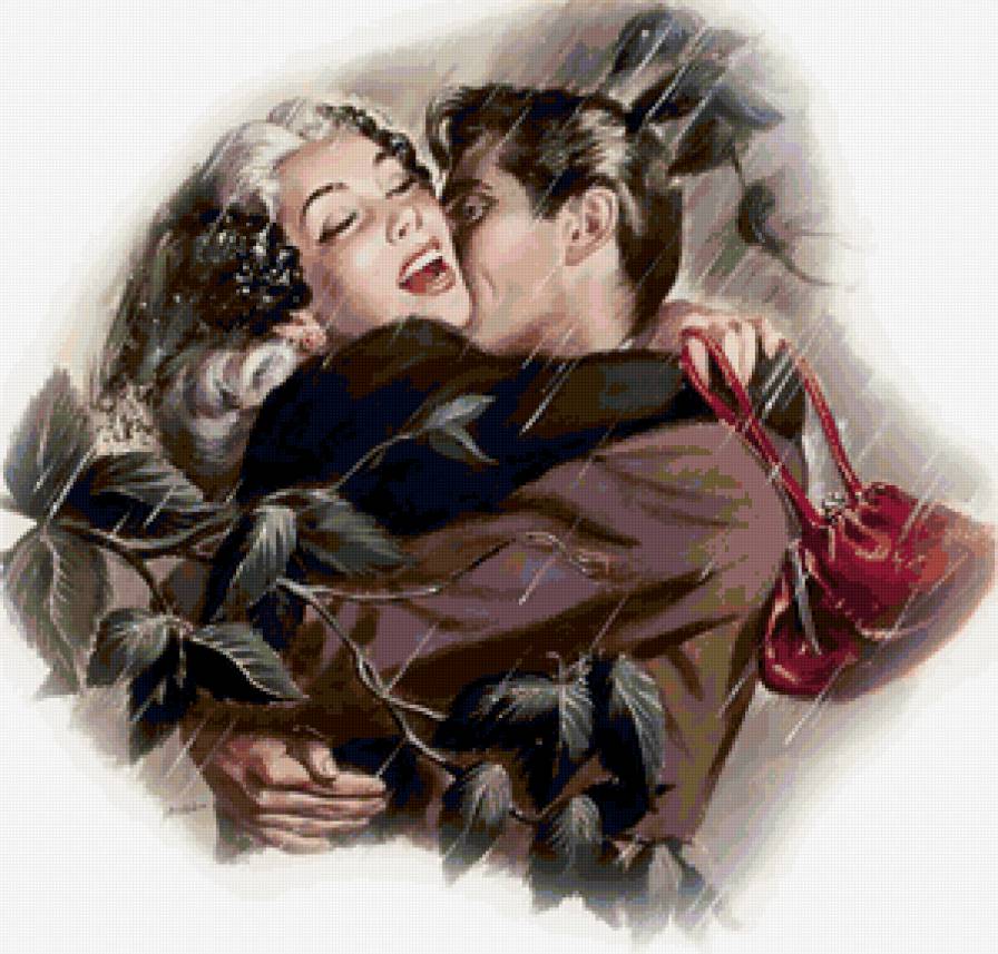 №69161 - он и она, любовь, ретро, пара - предпросмотр