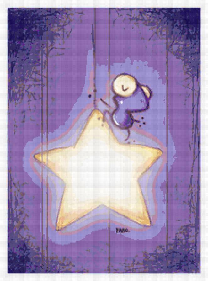 Звёздочка - звезда, букашка, ночь - предпросмотр