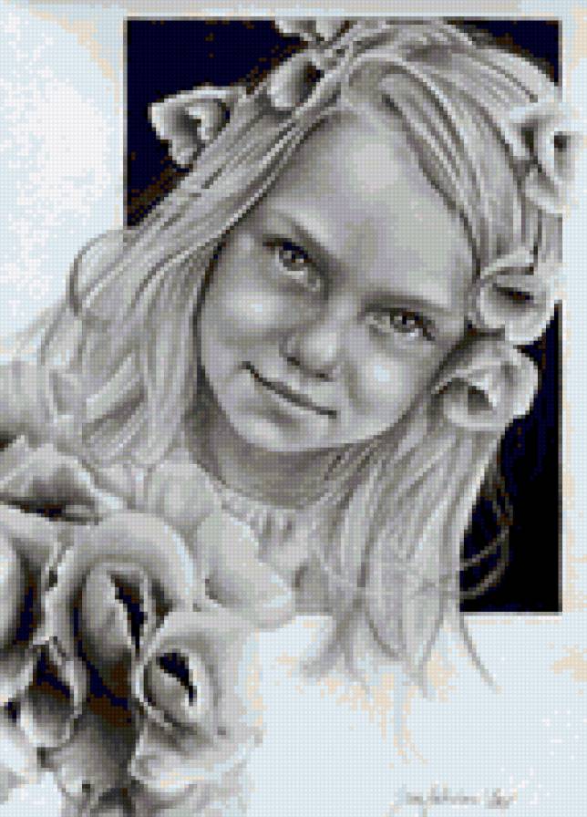 девочка с маками - предпросмотр