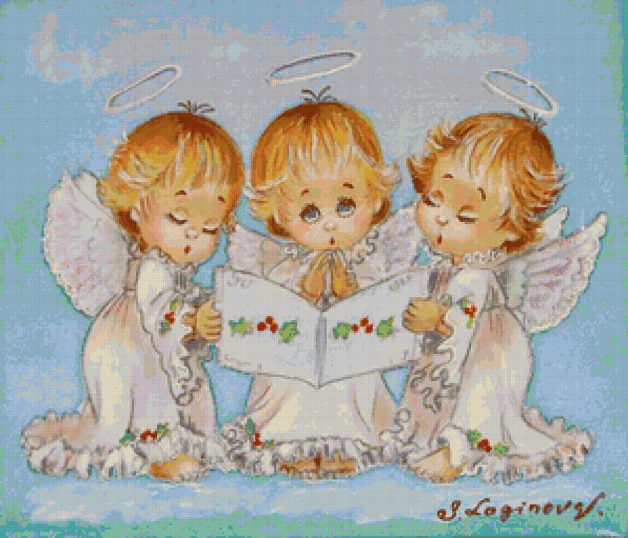 Три ангела хранителя детей песня. Ангелочки поют. Три ангела. Открытки ангелочки. Три ангелочка рисунки.