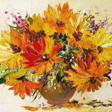 Схема вышивки «осенний букет»