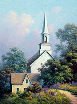 пейзаж - природа, пейзаж, деревня. храм - оригинал