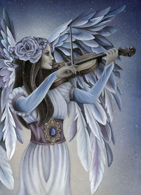 Скрипачка - снег, скрипка, девушка, зима, искусство, музыка - оригинал