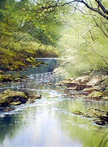 речушка - пейзаж, река, лес, природа - оригинал