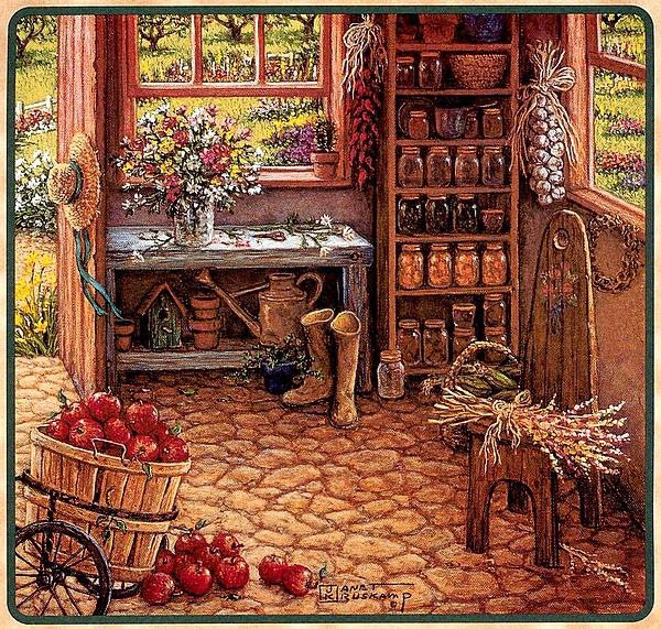 Дачный беспорядок - лето, природа, яблоко, дача, цветы - оригинал