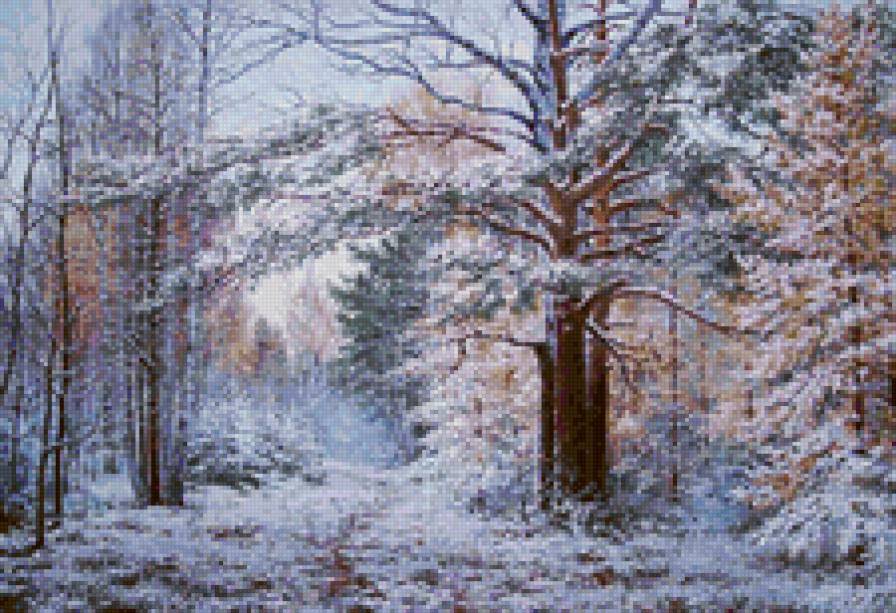 Зима - природа, зима, пейзаж, лес - предпросмотр