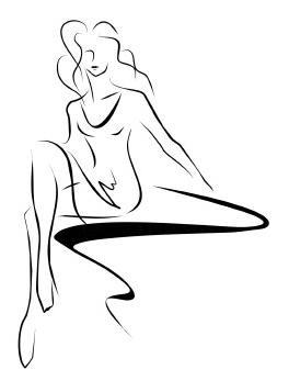 Силует - силует, черное и белое, линии - оригинал