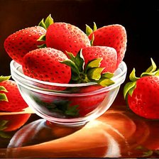 Схема вышивки «клубника»