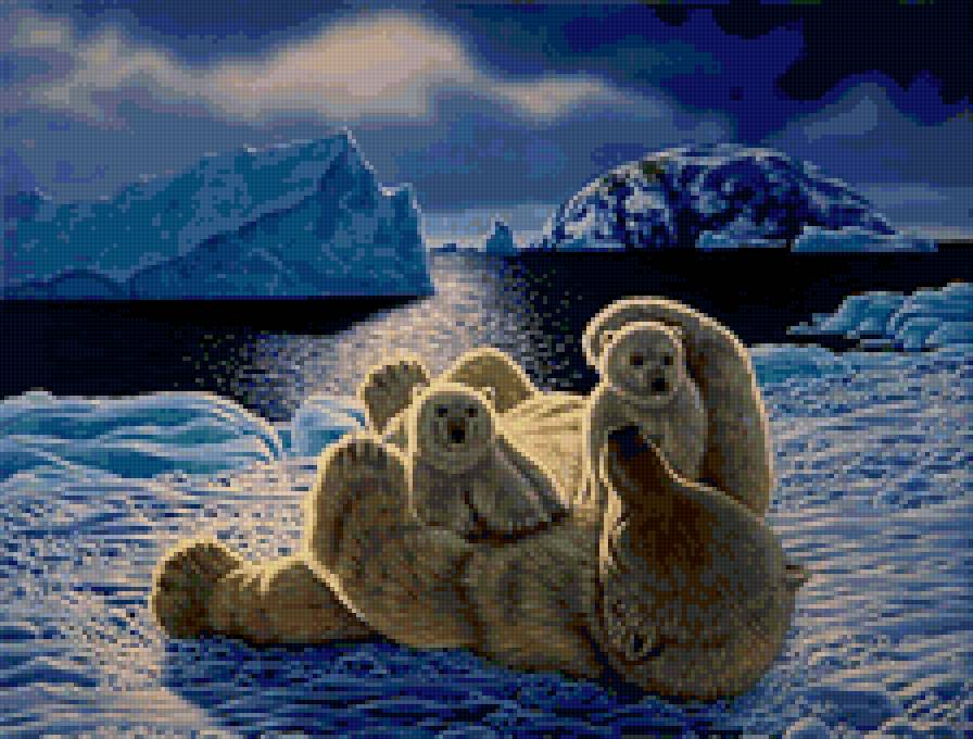 Большая медведица - хищник, медвежонок, мама, зима, медведь, животные - предпросмотр