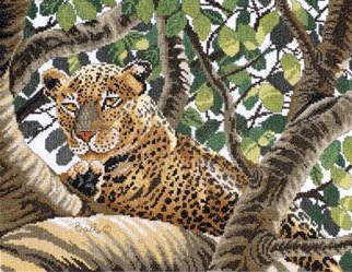 Леопард на ветке - хищник, животные, леопард - оригинал