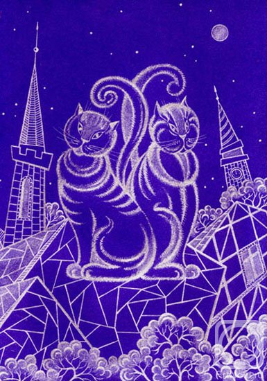 ночное рандеву - коты - оригинал