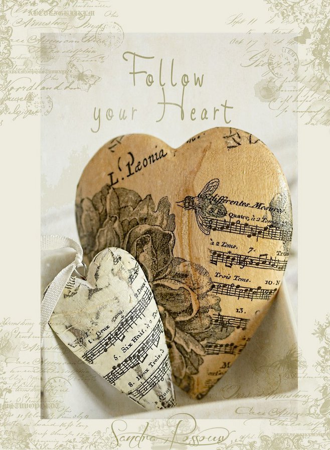 Сердца - текст, надпи, сердца, нотная бумага, слова, ноты, бумага, сердце - оригинал